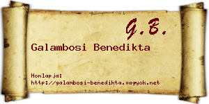 Galambosi Benedikta névjegykártya